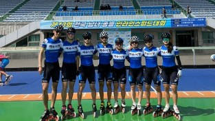 여수시청 롤러팀, 올해 첫 전국대회에서 메달 3개 획득