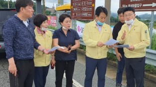 순천시의회, 폭우 피해 현장점검